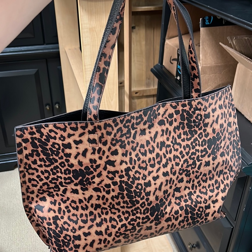 Reversible Faux Leather Tote